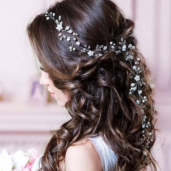 wedding hair pieces for long hair