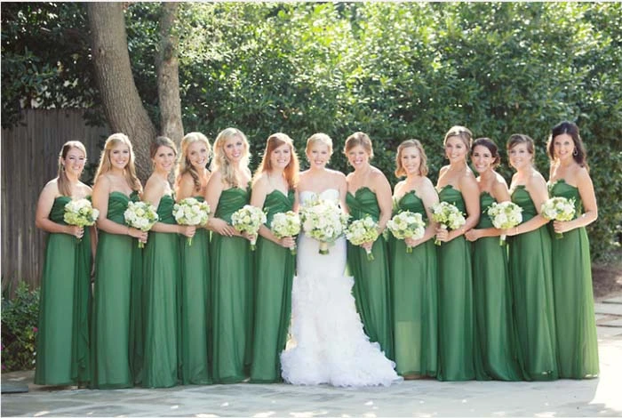 Ideas Green Theme Wedding Bridal Party...